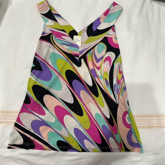 Emilio Pucci Tops - Emilio Pucci Colorful Swirl Tank Top